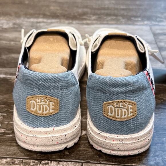 Hey Dude Wendy Americana Splatter Slip On Shoes Size 8 USA Flag Patriotic‎ NEW - Picture 6 of 10